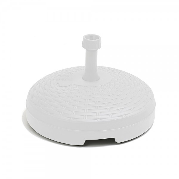 Base de parasol 20 l color: blanco ø45x15cm ipae progarden (pack 3 unidades)